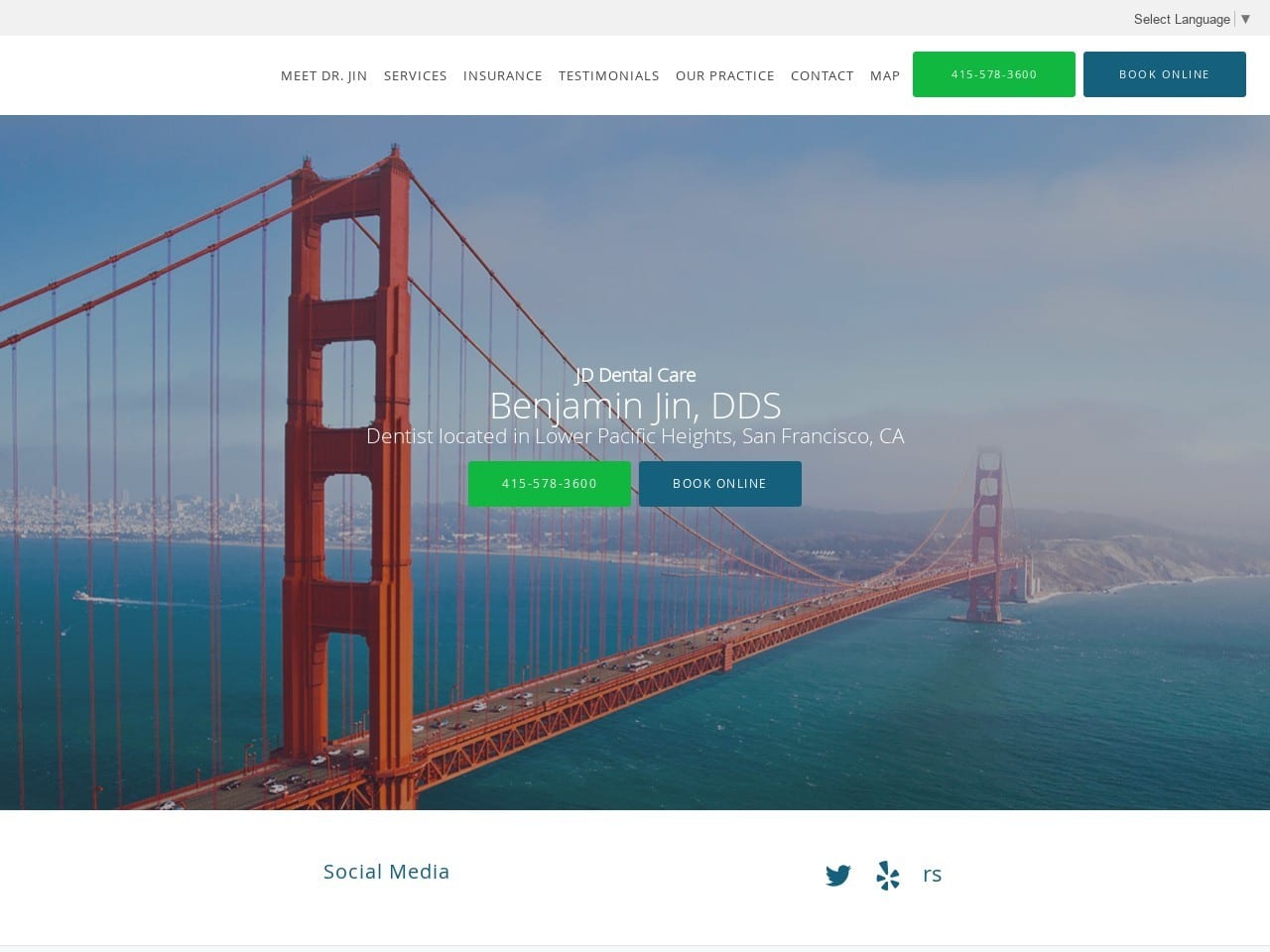 Jin Benjamin DDS Website Screenshot from jddental.net