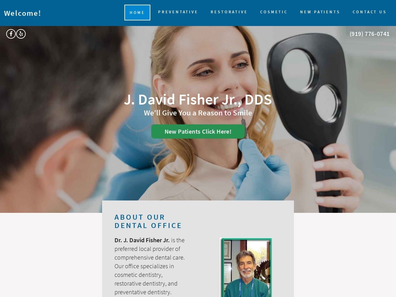 Fisher Jr J David DDS Website Screenshot from jdfisherdds.com