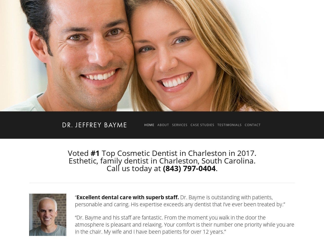 Dr. Jeffrey Bayme Website Screenshot from jeffbayme.com