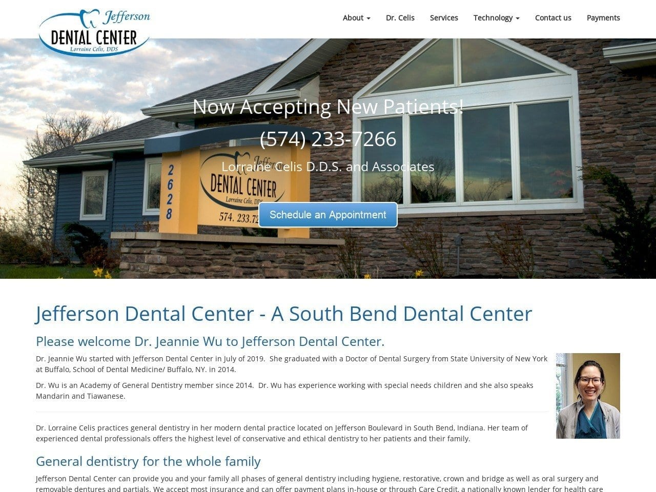 Jefferson Dental Center Website Screenshot from jeffersondentalcenter.com