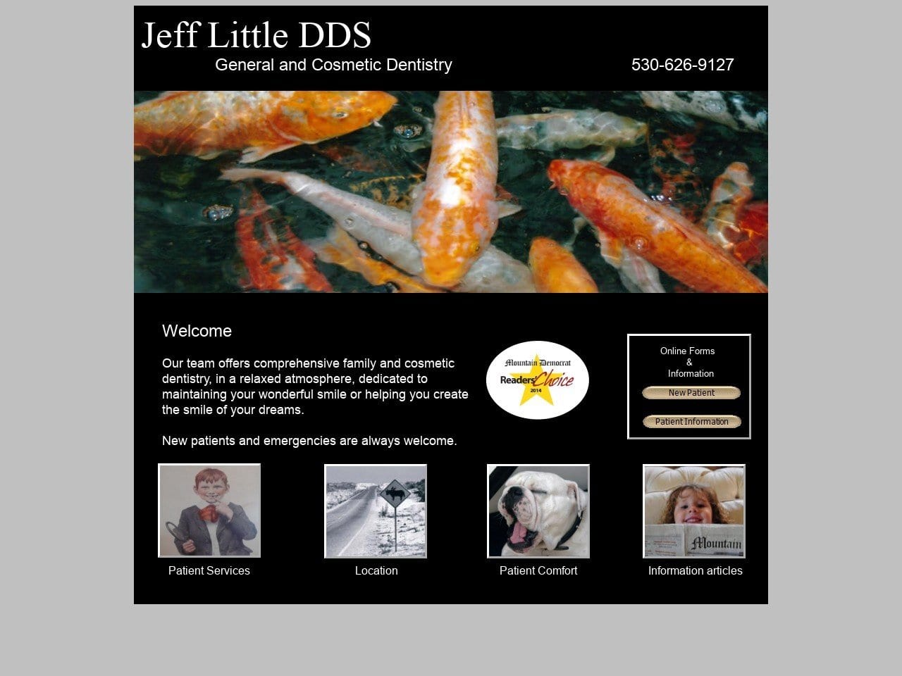 Jeff Little DDS Website Screenshot from jefflittledds.com