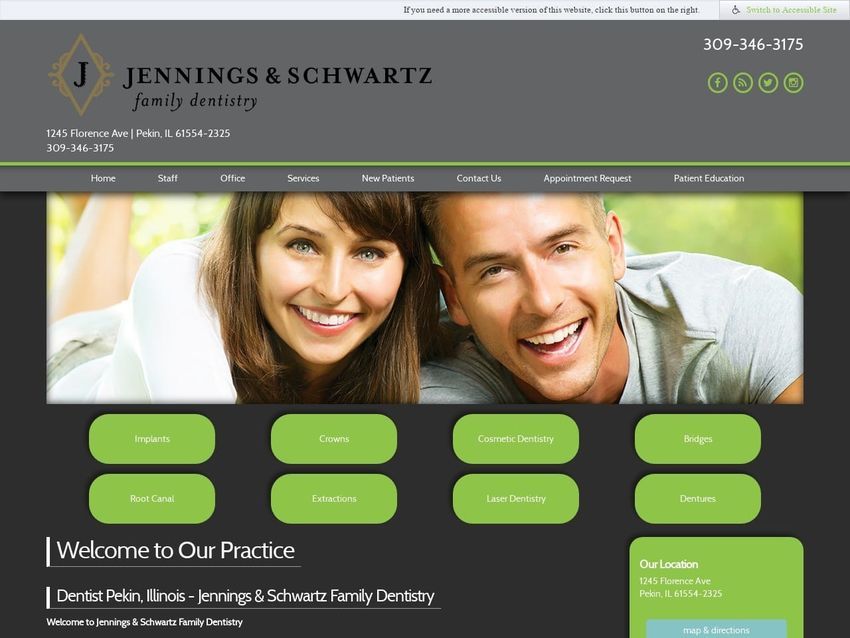 Jennings Dentistry Website Screenshot from jenningsdentistry.com