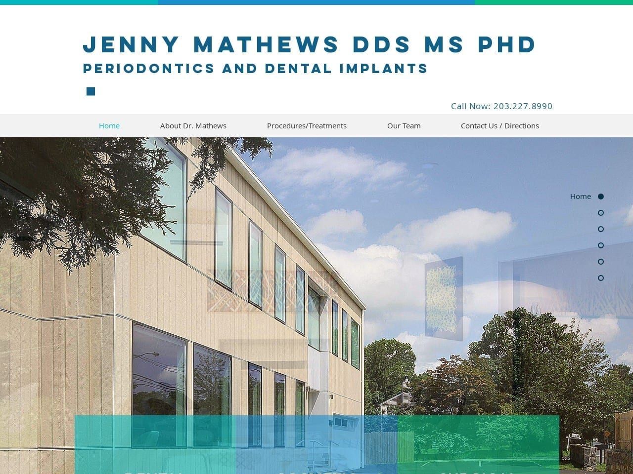 Dr. Jenny Mathews DDS Website Screenshot from jennymathews-perio.com