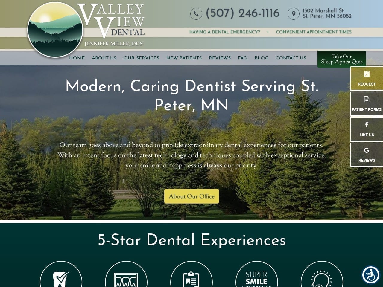 Valley View Dental | Dentist Website Screenshot from jennymillerdds.com