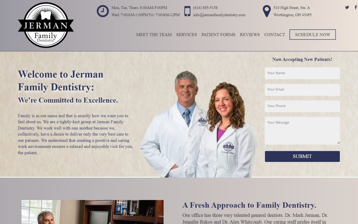 jermanfamilydentistry.com screenshot