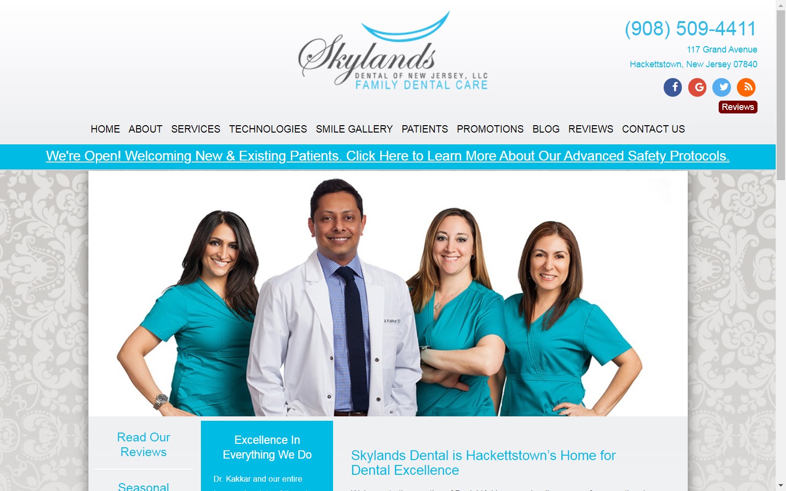 jerseydentist.com screenshot