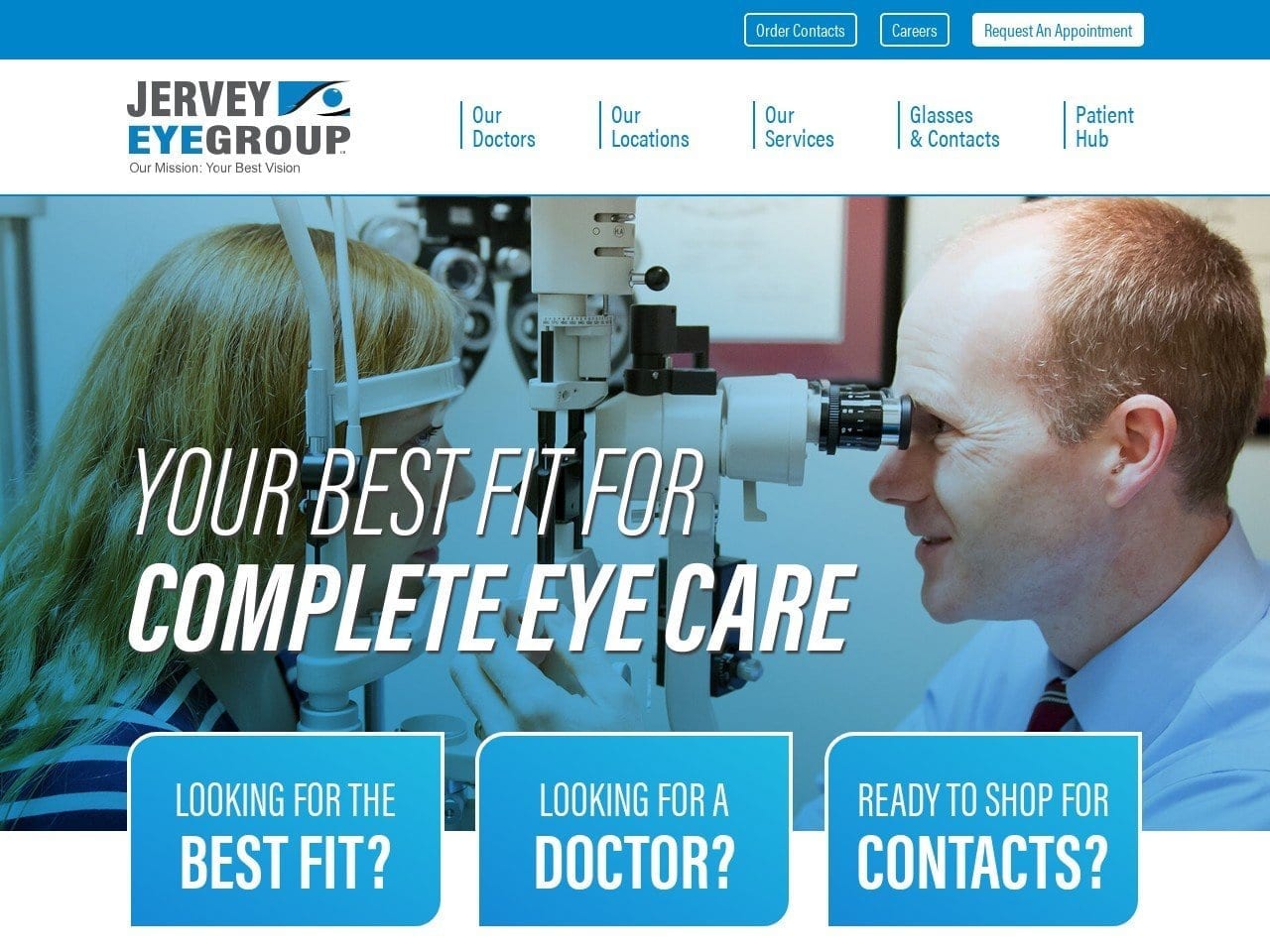 Jervey Eye Group Website Screenshot from jervey.com