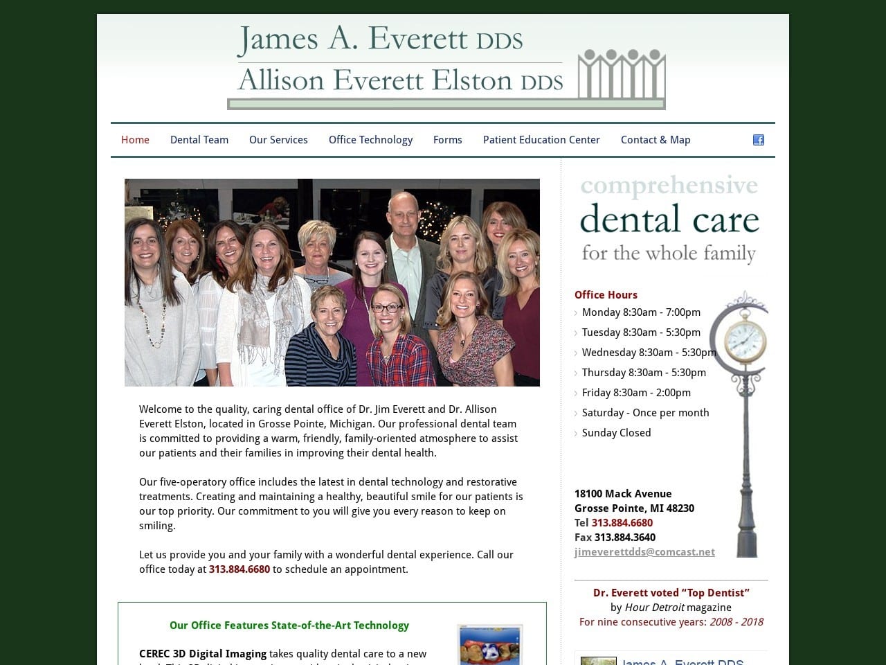 James A. Everett DDS Website Screenshot from jimeverettdds.com