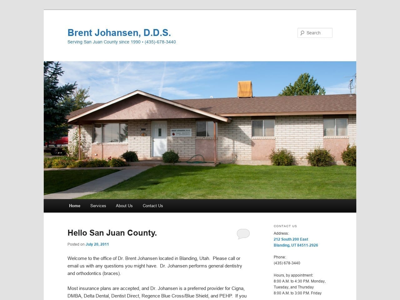 Johansen Brent DDS Website Screenshot from johansendental.com