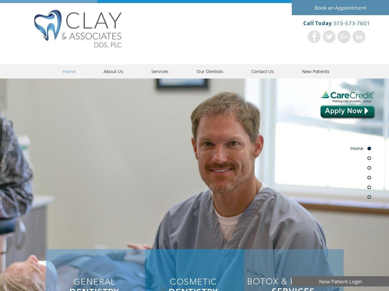 John P Clay Plc Website Screenshot from johnclaydds.com