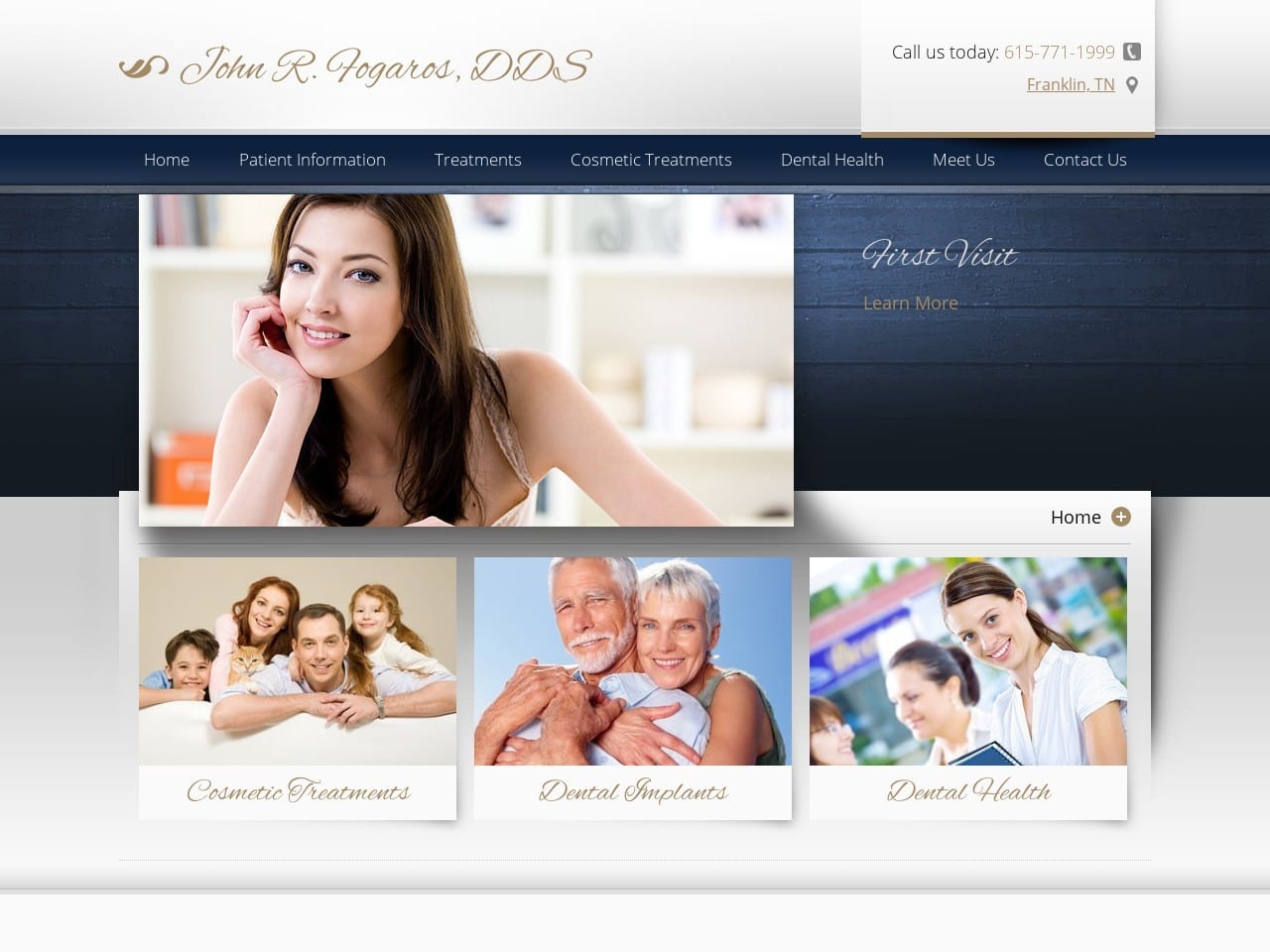 Harpeth Family Dentistry Fogaros John R DDS Website Screenshot from johnfogarosdds.com