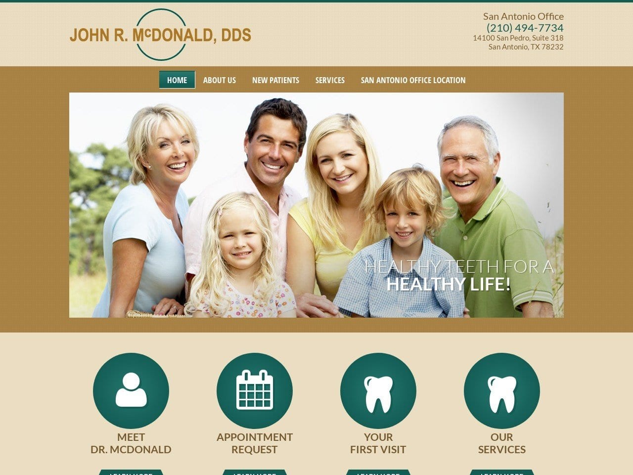 John R. McDonald DDS Website Screenshot from johnmcdonalddental.com