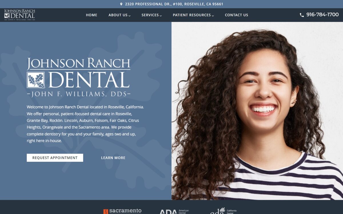 johnsonranchdental.com screenshot