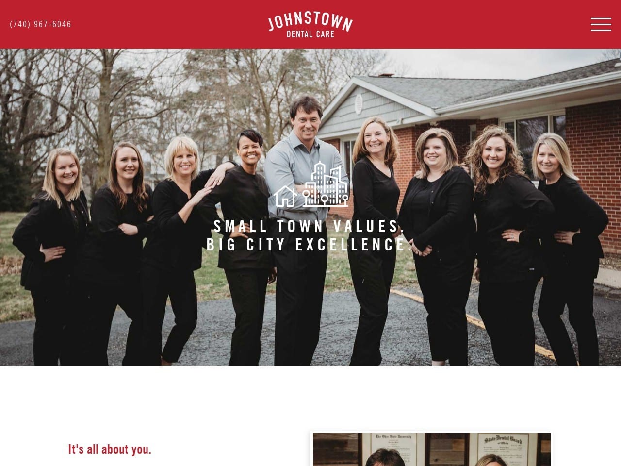 Johnstown Dental Care Website Screenshot from johnstowndentalcare.com