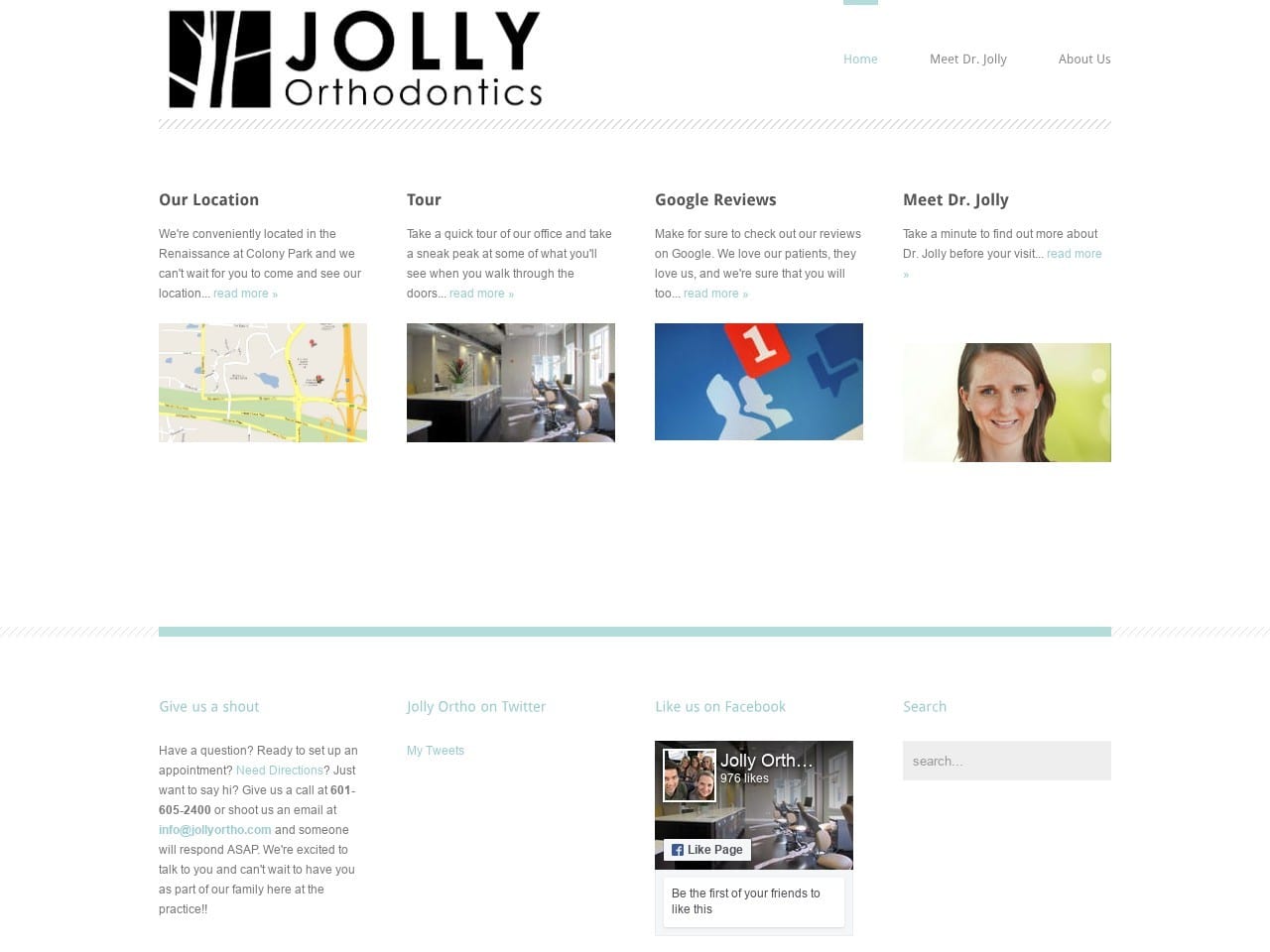 Jolly Orthodontics Website Screenshot from jollyortho.com