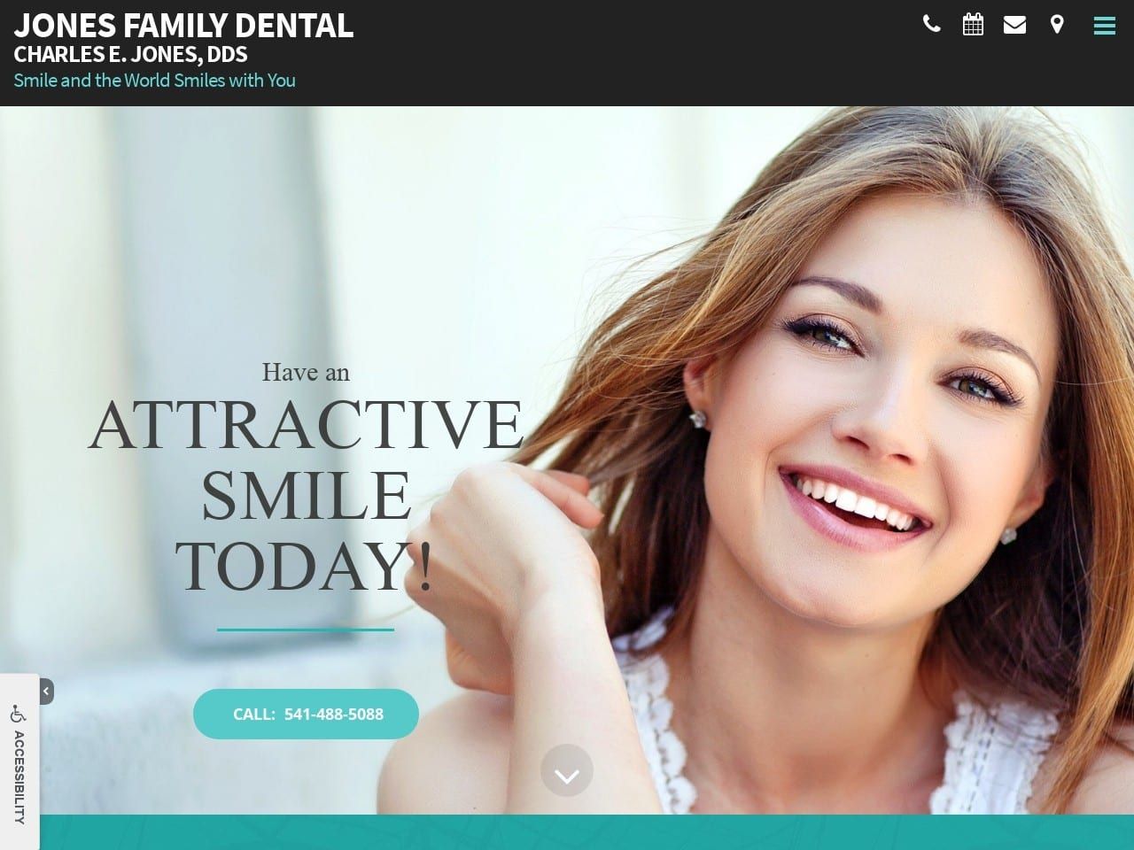 Jones Family Dental Website Screenshot from jonesfamilydental.net