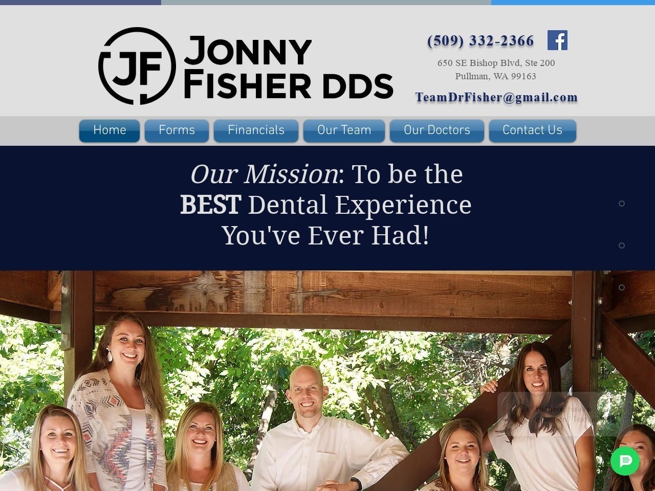 Jonny Fisher DDS Website Screenshot from jonnyfisherdds.com