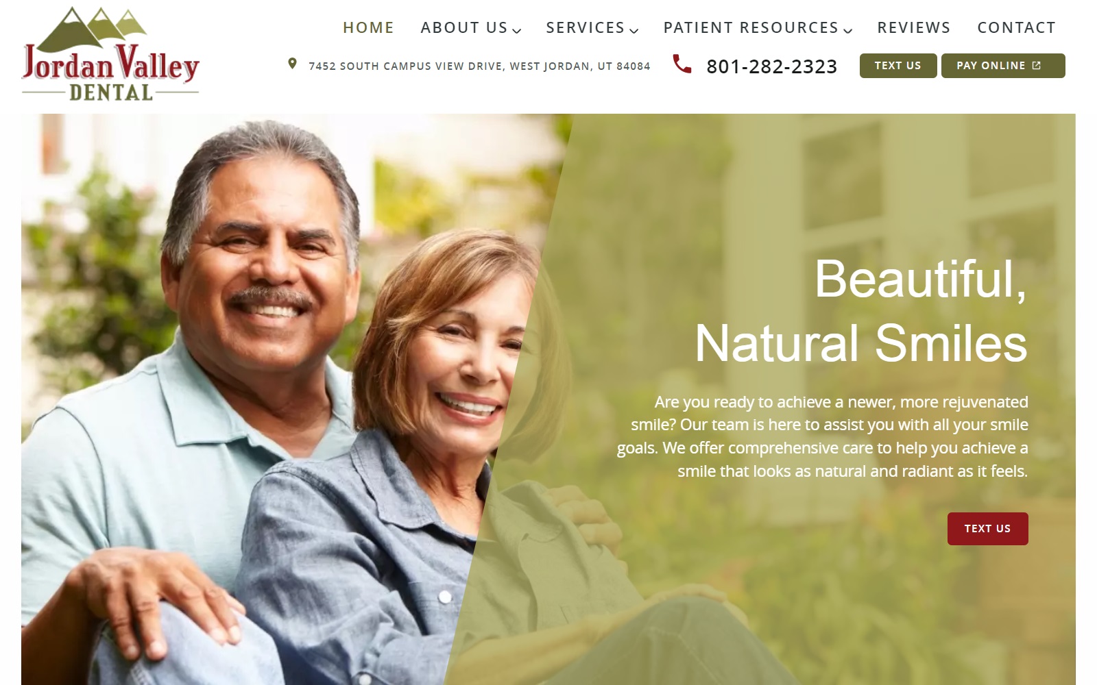 jordanvalleydental.com screenshot