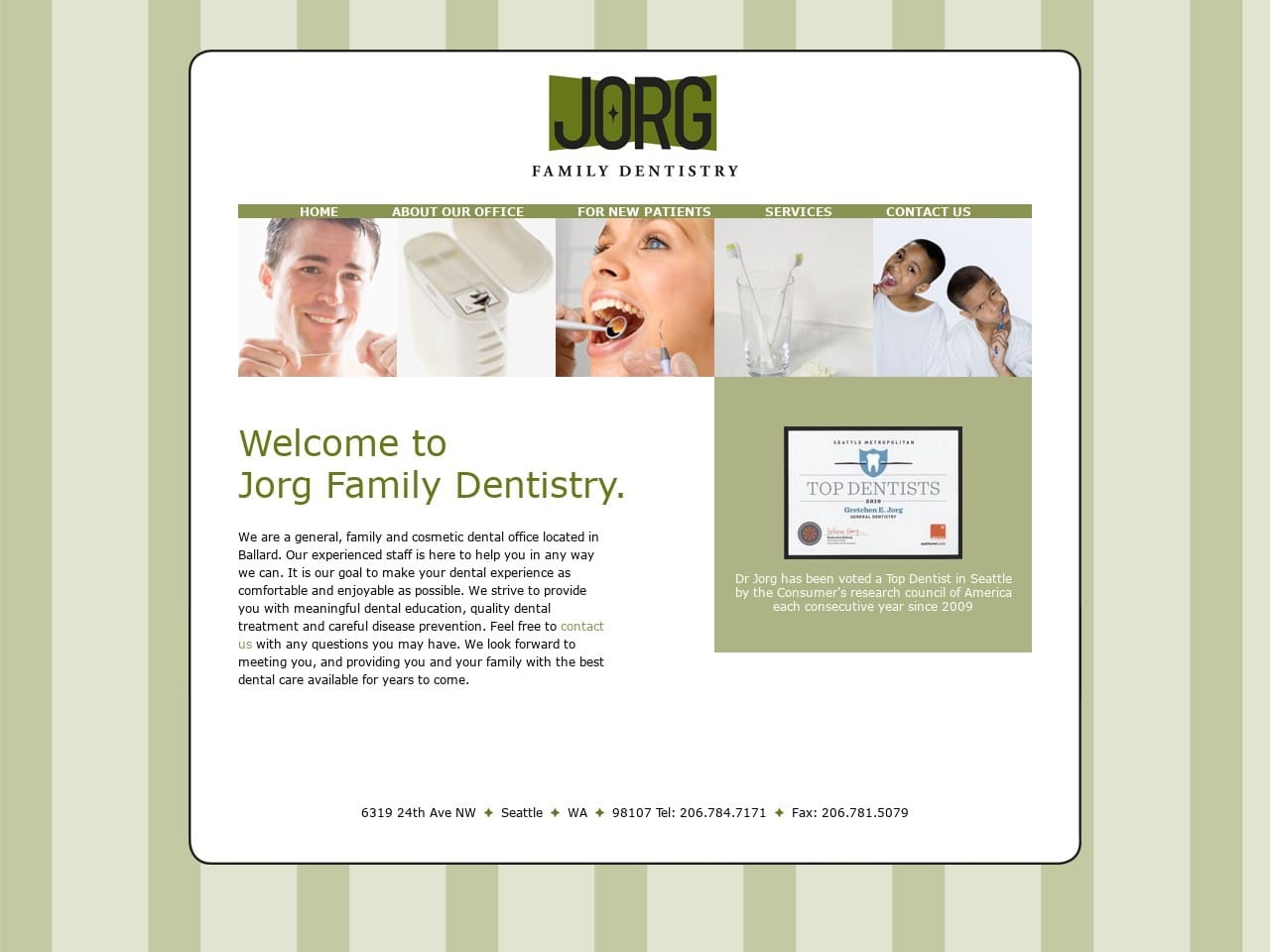 Gretchen E Jorg PLLC Website Screenshot from jorgfamilydentistry.com