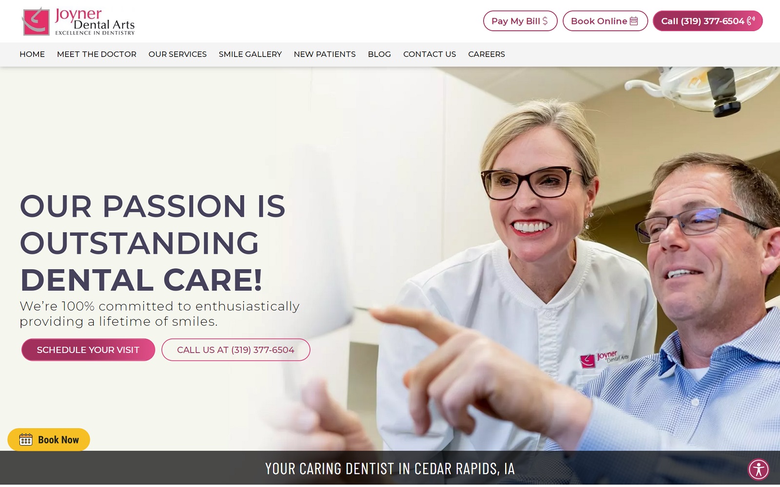 joynerdentalarts.com screenshot