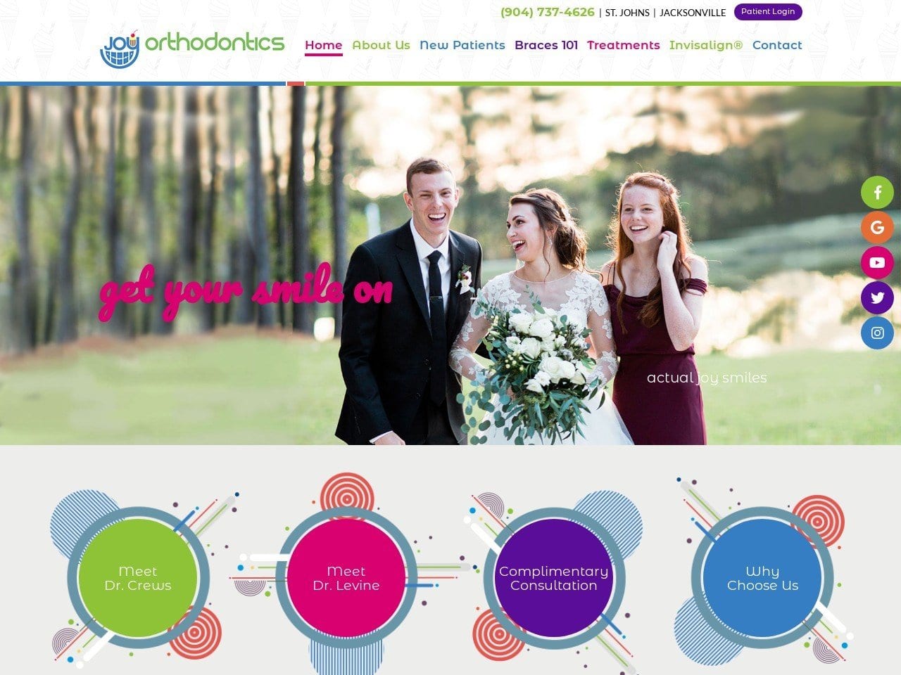 Joy Orthodontics Website Screenshot from joyorthodontics.com