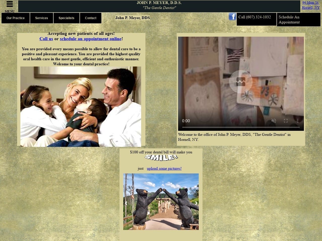 Meyer John P DDS Website Screenshot from jpmeyer.com