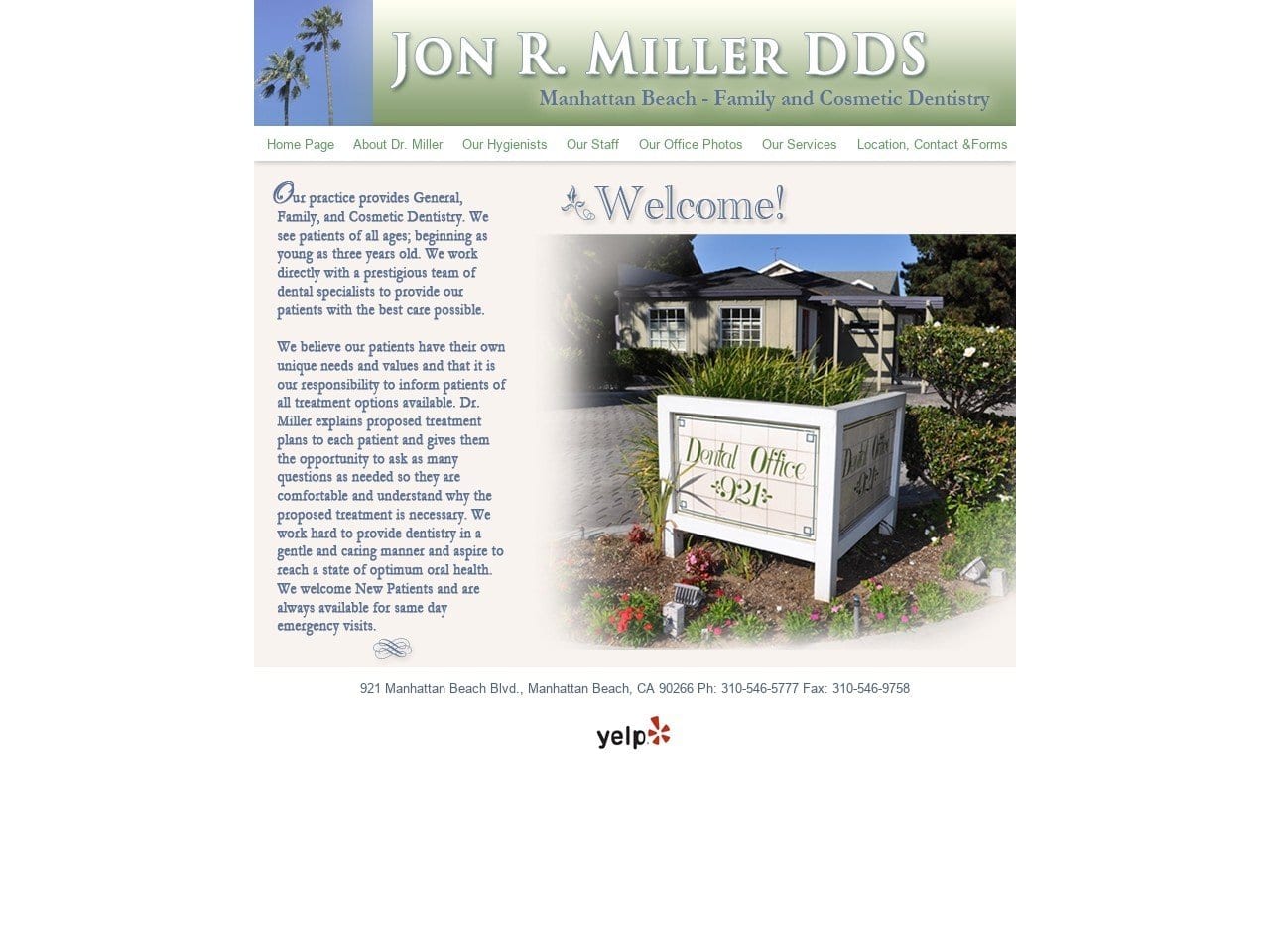 Miller Jon R DDS Website Screenshot from jrmillerdental.com