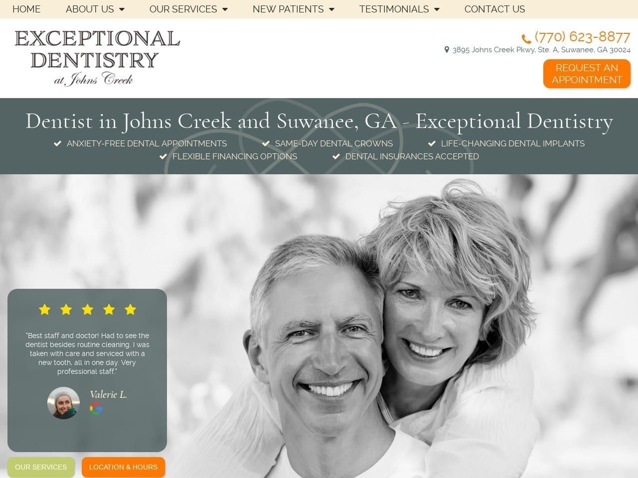 Exceptional Dentist Website Screenshot from judsontconnelldmd.com