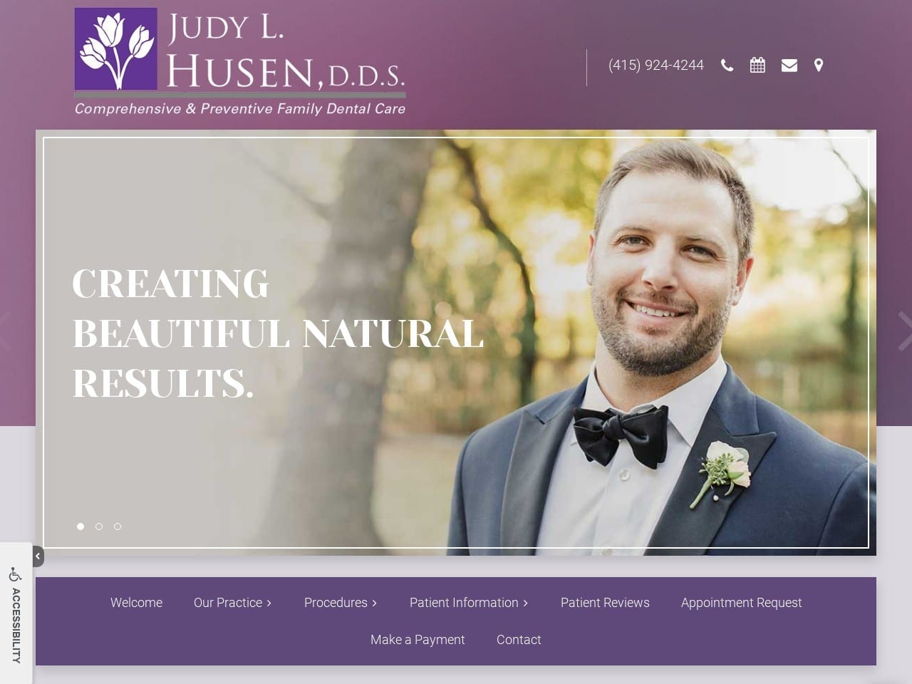 Judy Husen DDS Website Screenshot from judyhusendds.com