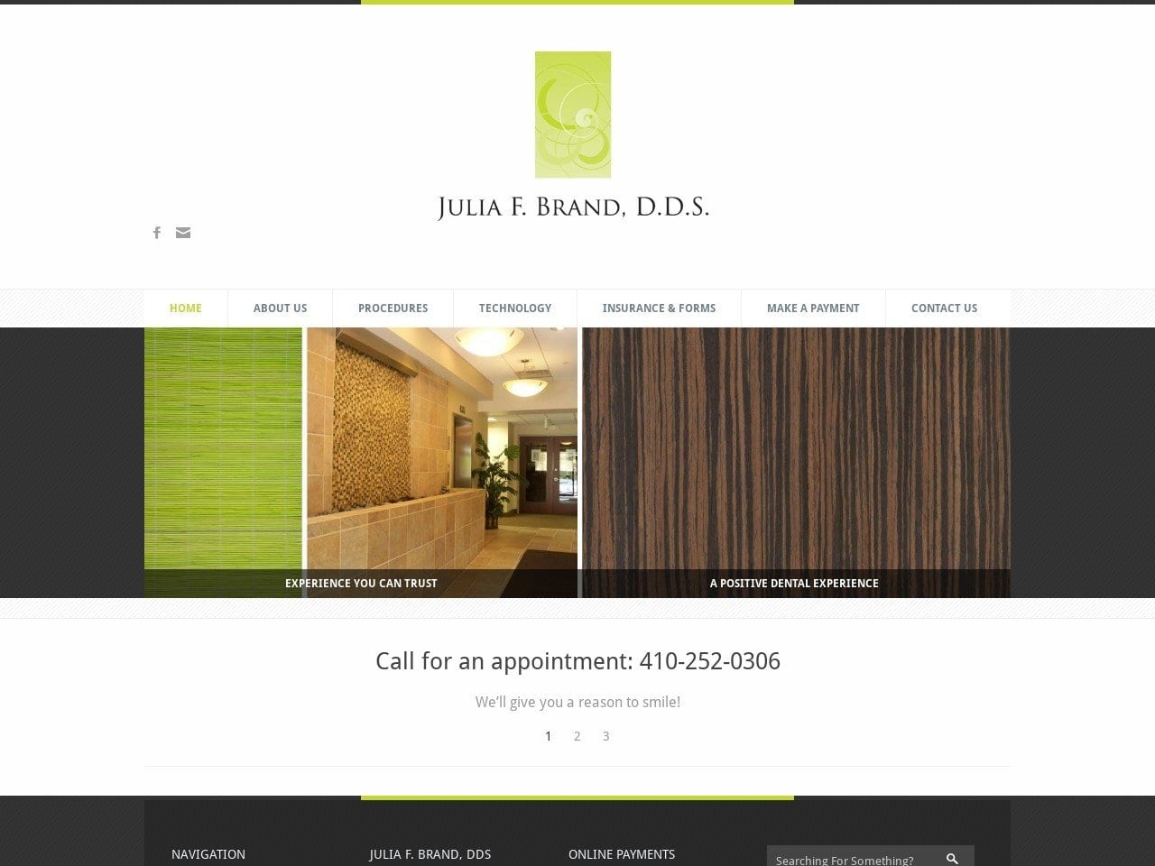 Brand Julia F DDS Website Screenshot from juliabrand.com