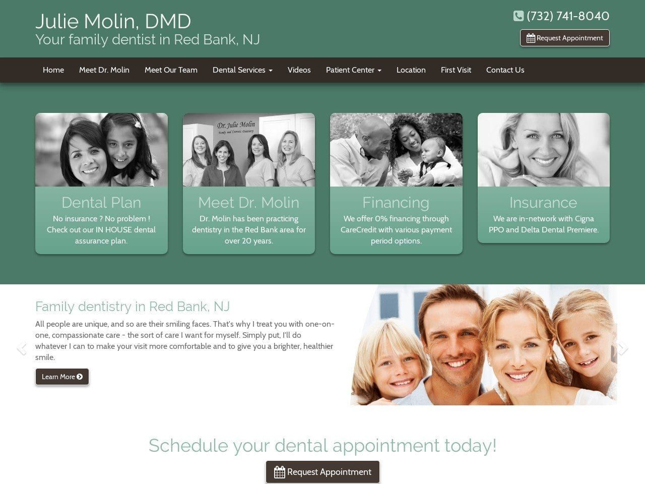Molin Julie L DDS Website Screenshot from juliemolin.com