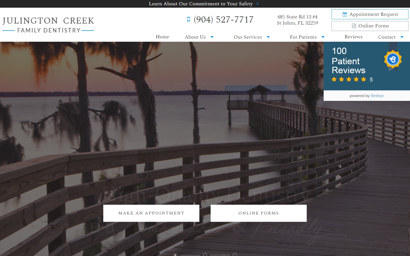 julingtoncreekdentistry.com screenshot