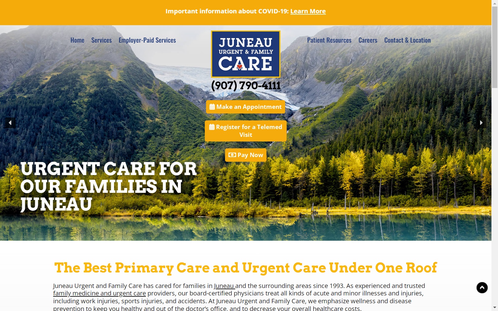 juneauurgentcare.com screenshot