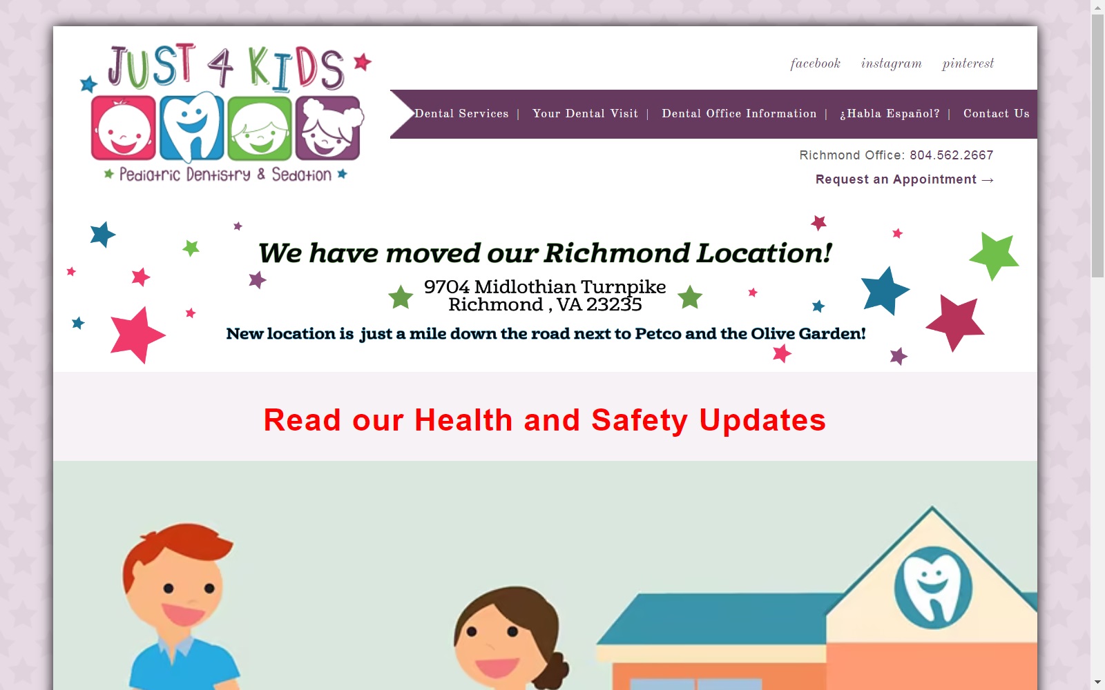 just4kidsdentistryva.com screenshot