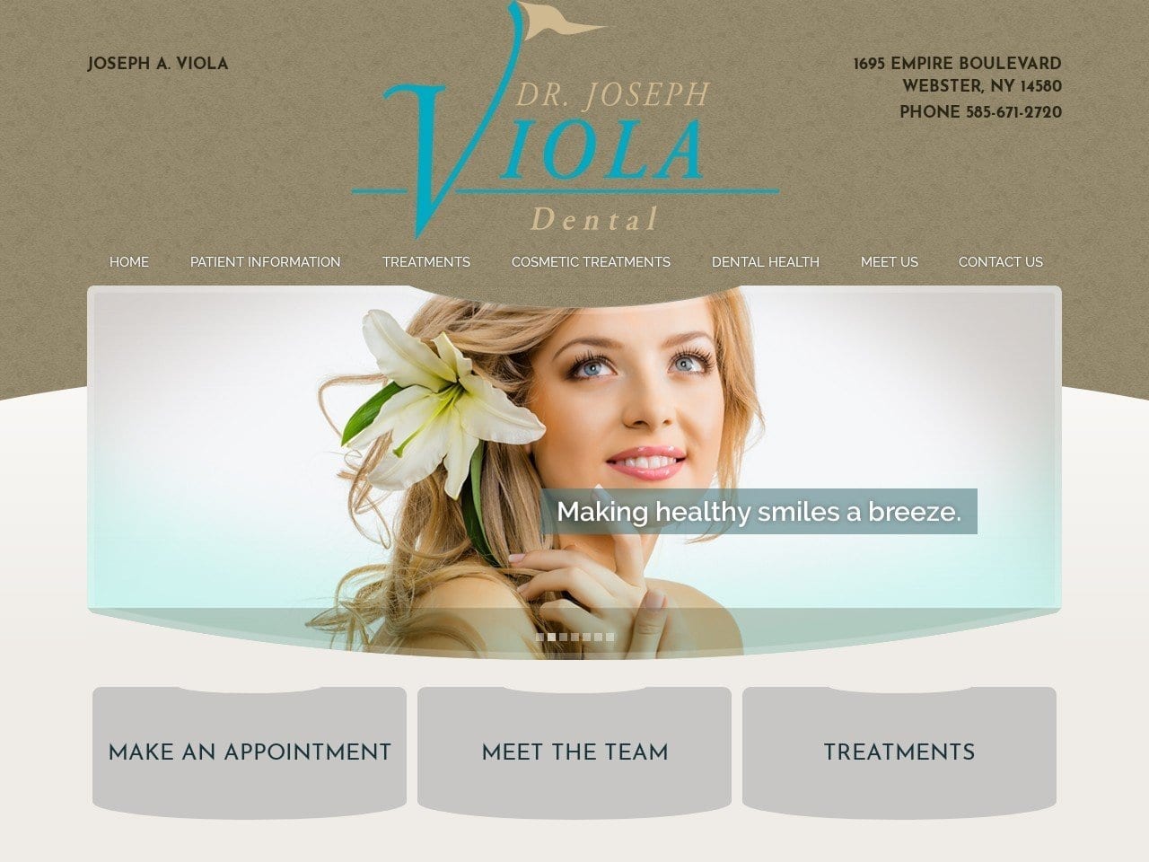 Jviola Dental Website Screenshot from jvioladental.com