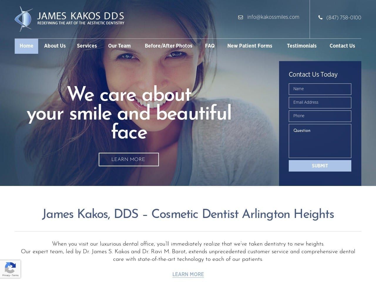 Kakos Smiles Website Screenshot from kakossmiles.com