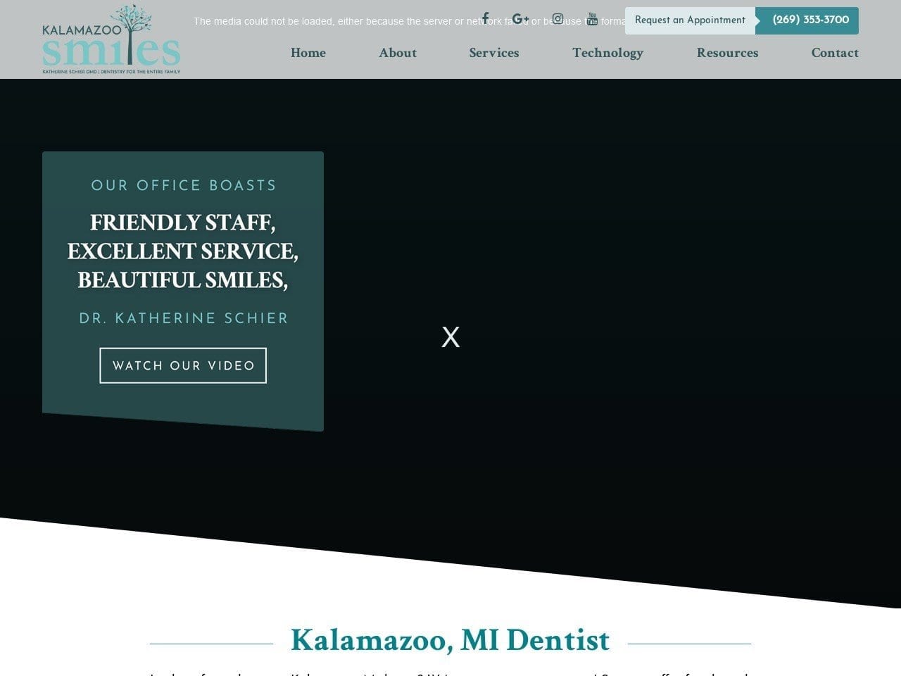 Kalamazoo Smiles Website Screenshot from kalamazoosmiles.com