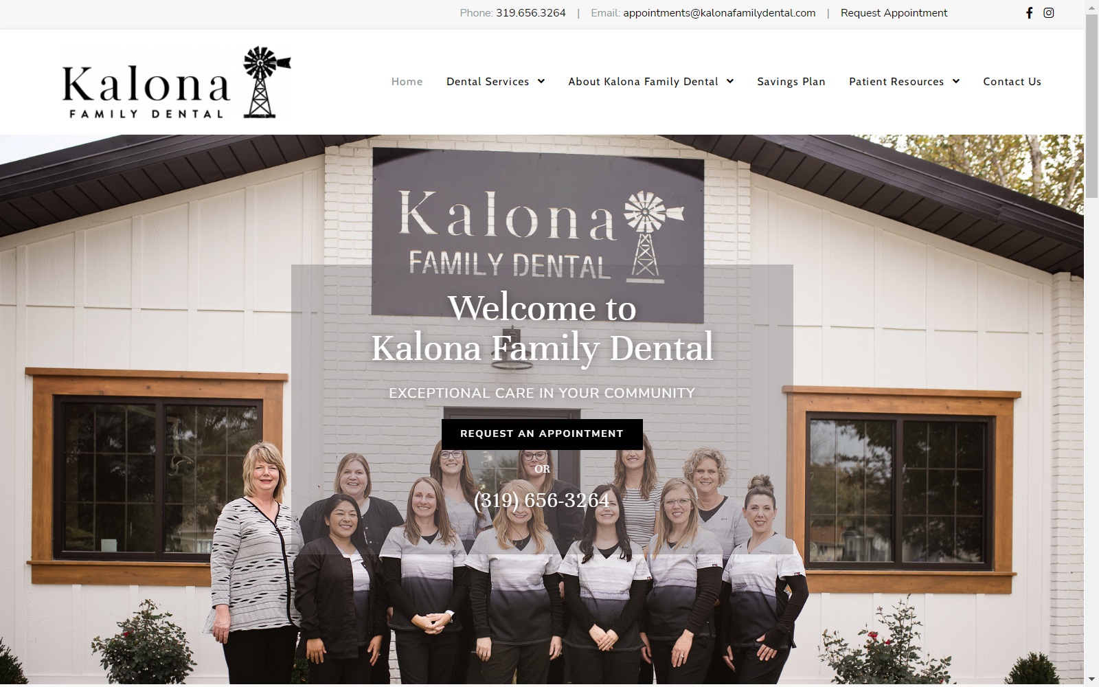 kalonafamilydental.com screenshot