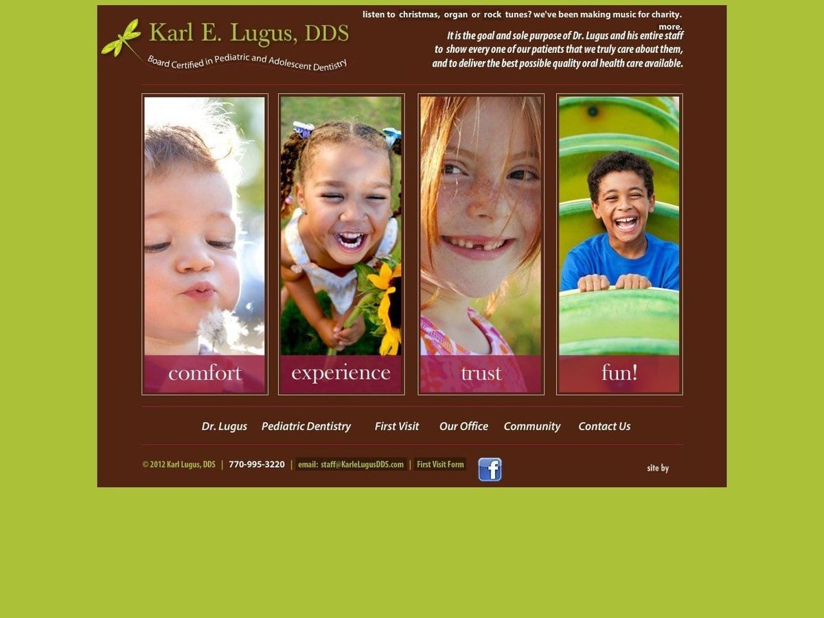 Karl E. Lugus DDS Website Screenshot from karlelugusdds.com