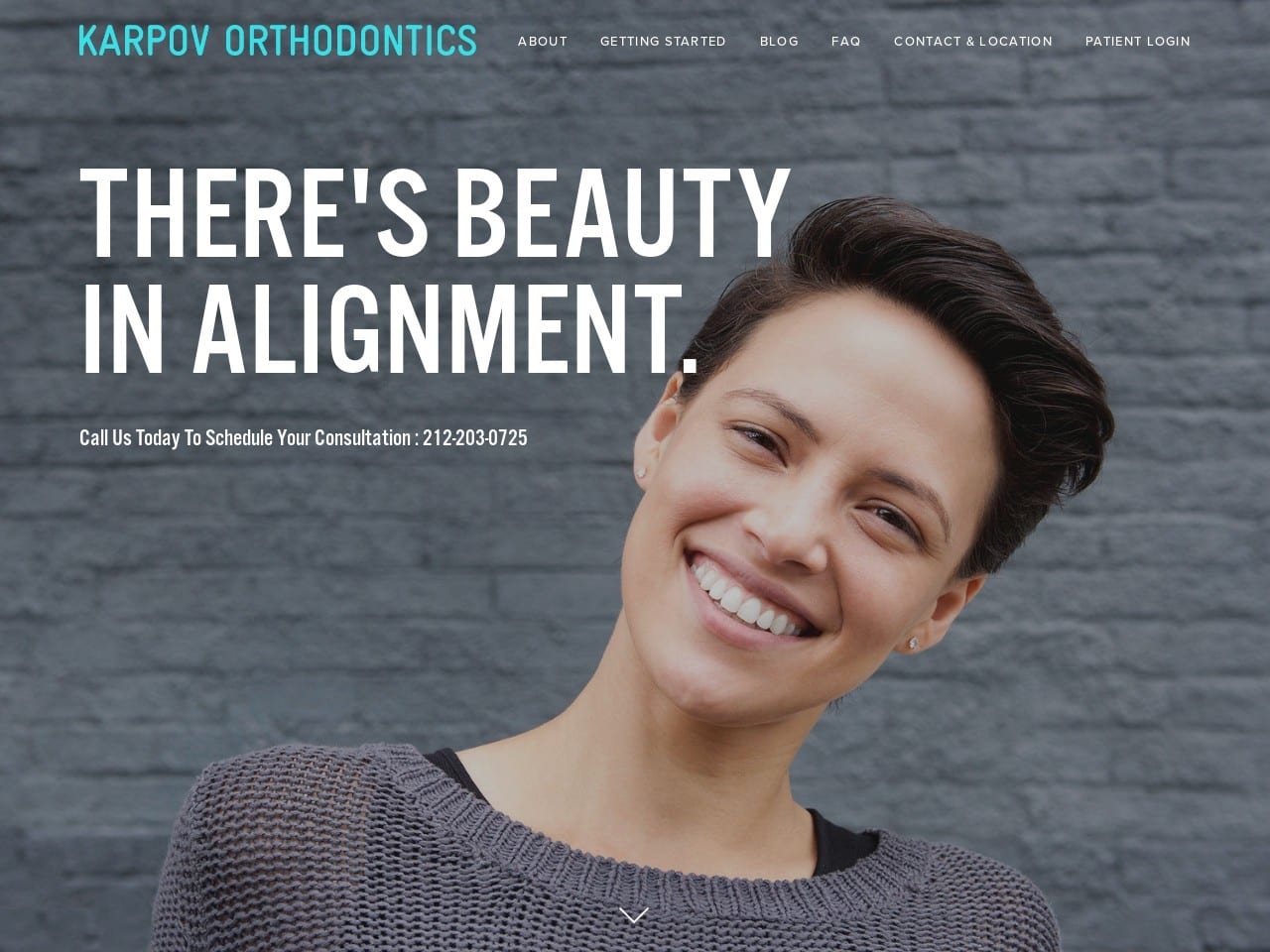 Karpov Orthodontics Website Screenshot from karpovorthodontics.com