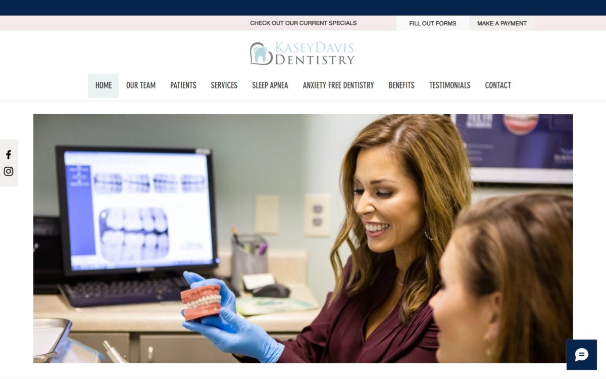 kaseydavisdentistry.com screenshot