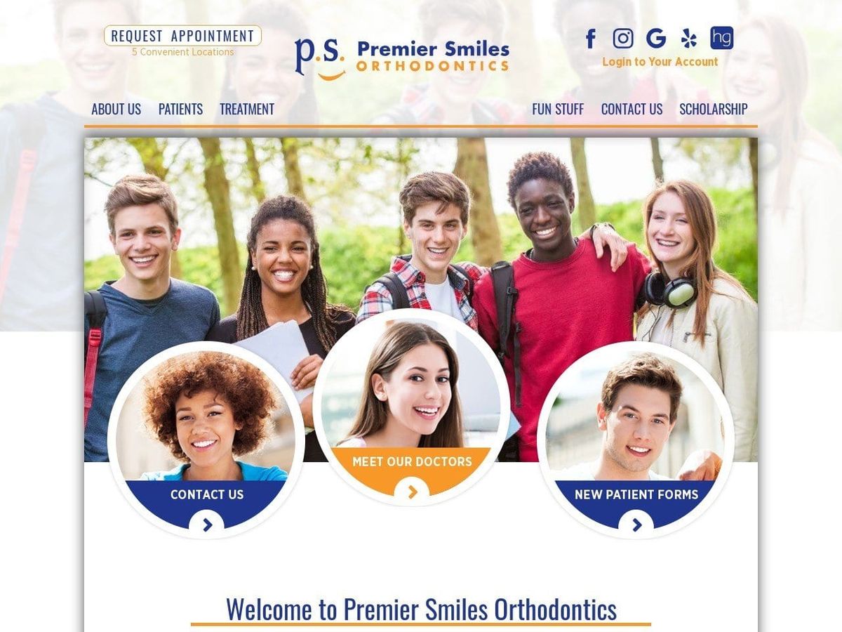 Kates Orthodontics Website Screenshot from katesortho.com