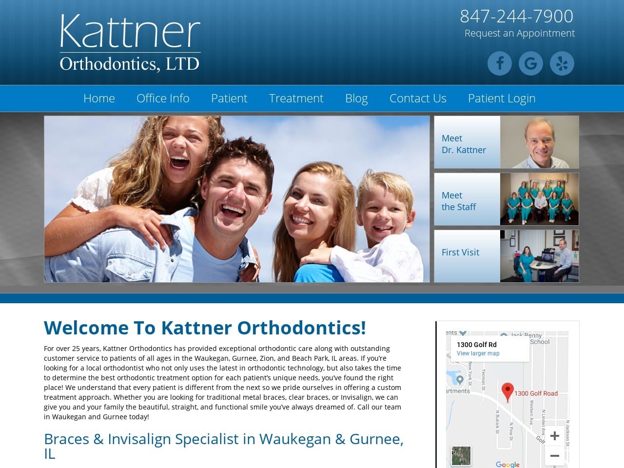 Kattner Orthodontics Ltd Website Screenshot from kattnerorthodontics.com