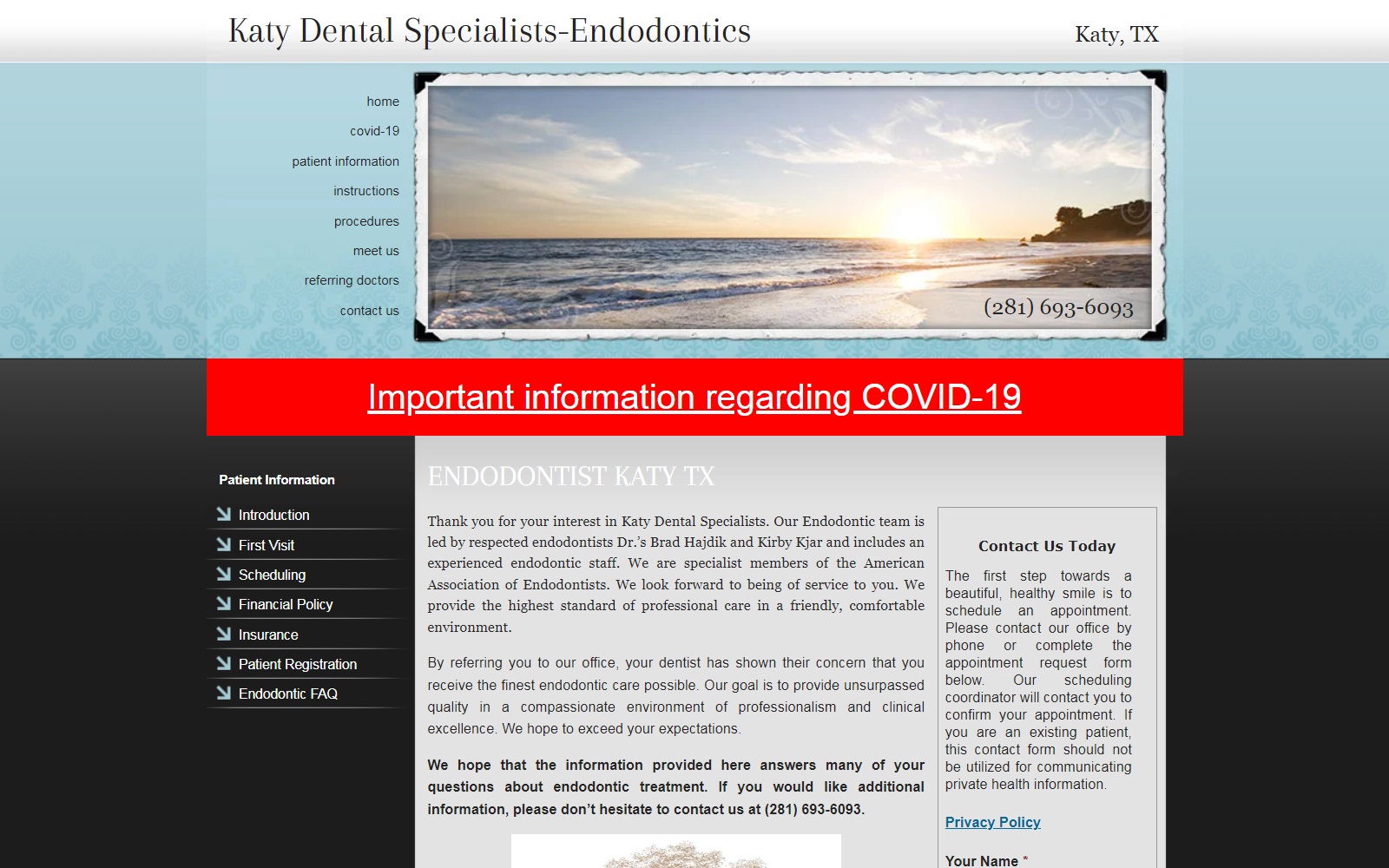 katydentalspecialists.com screenshot