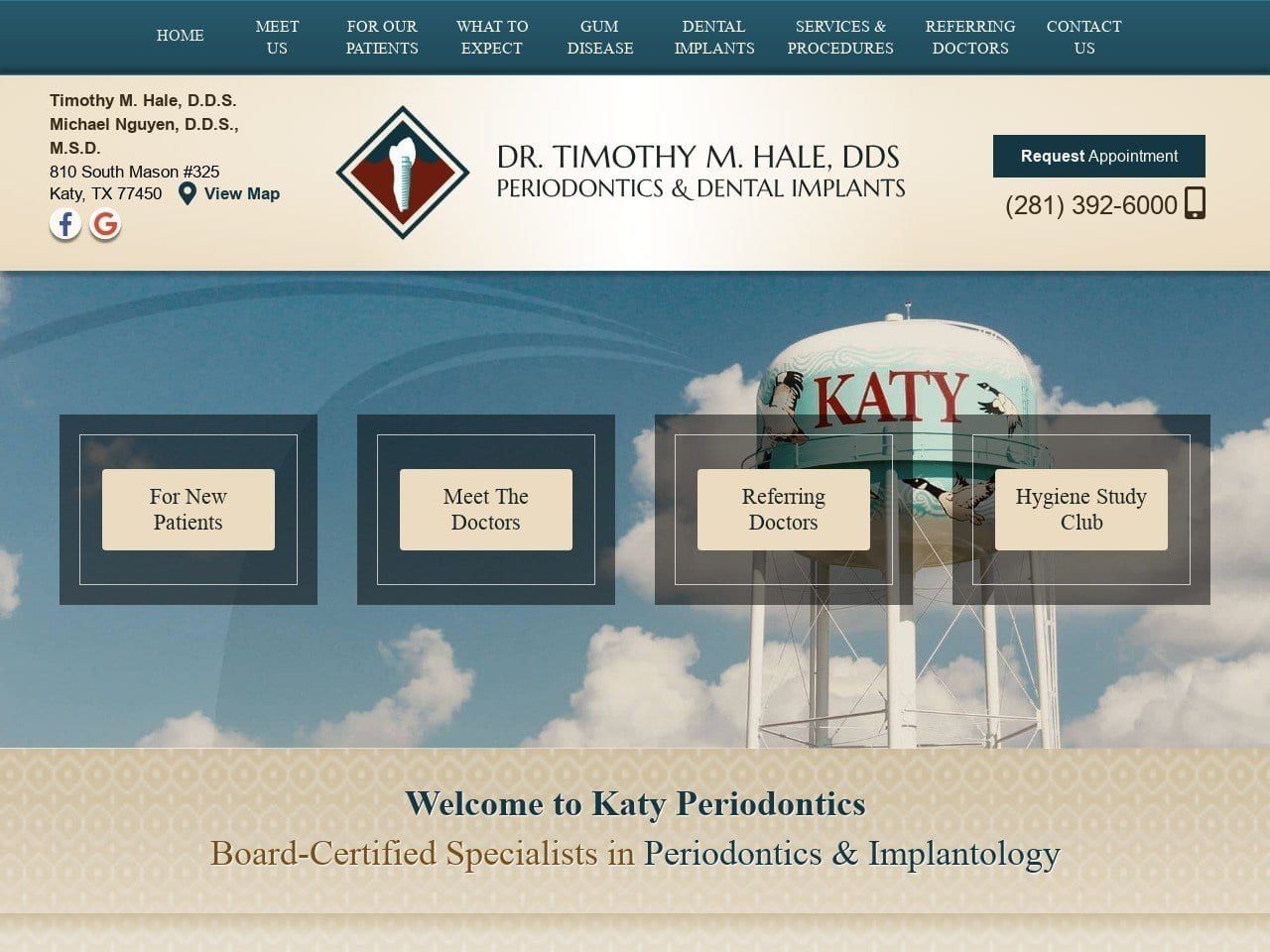 Katy Periodontics Website Screenshot from katyperio.com