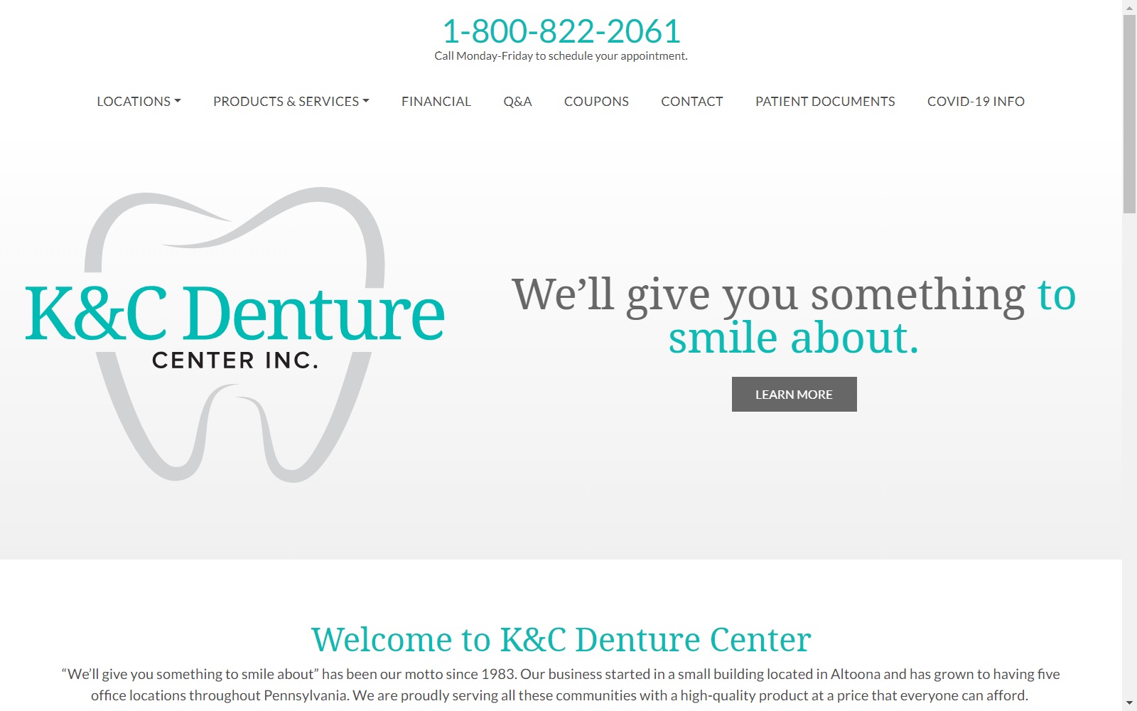 kcdenture.com screenshot