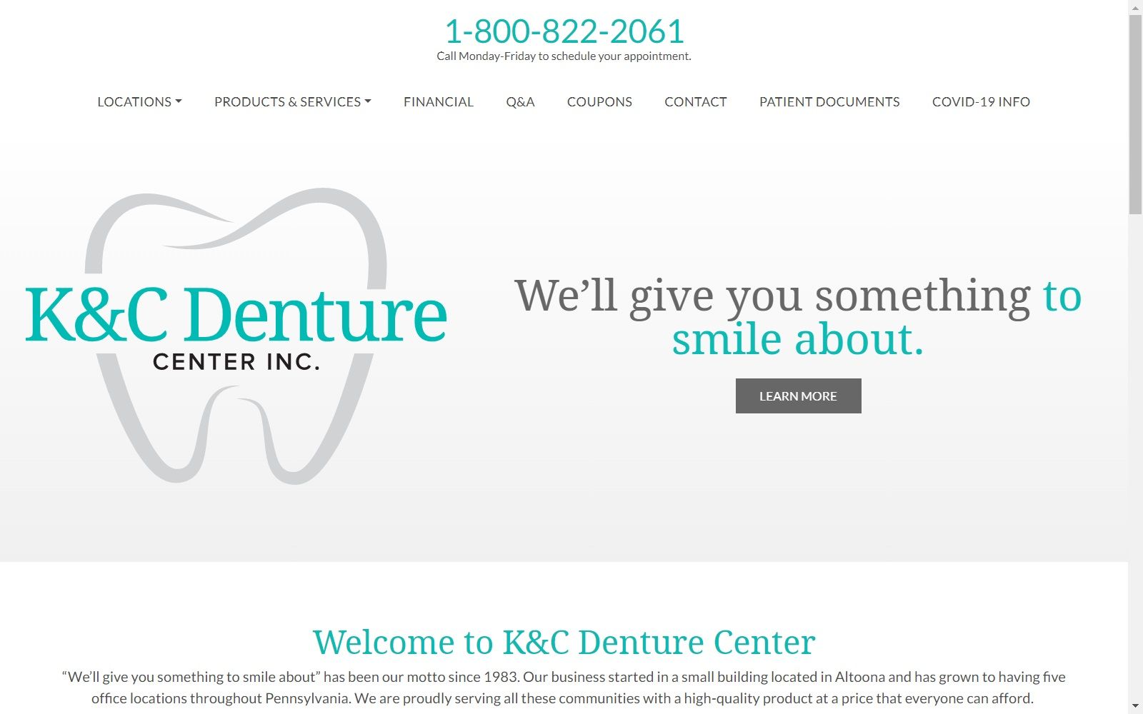 kcdenture.com screenshot