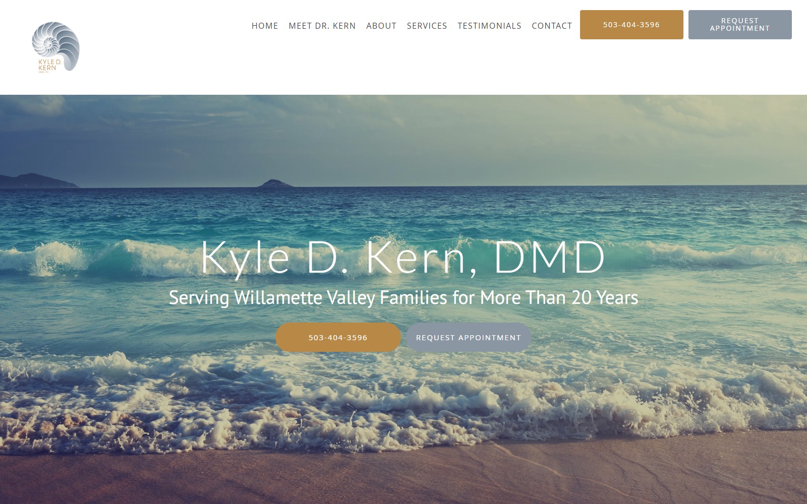 kdkerndental.org screenshot