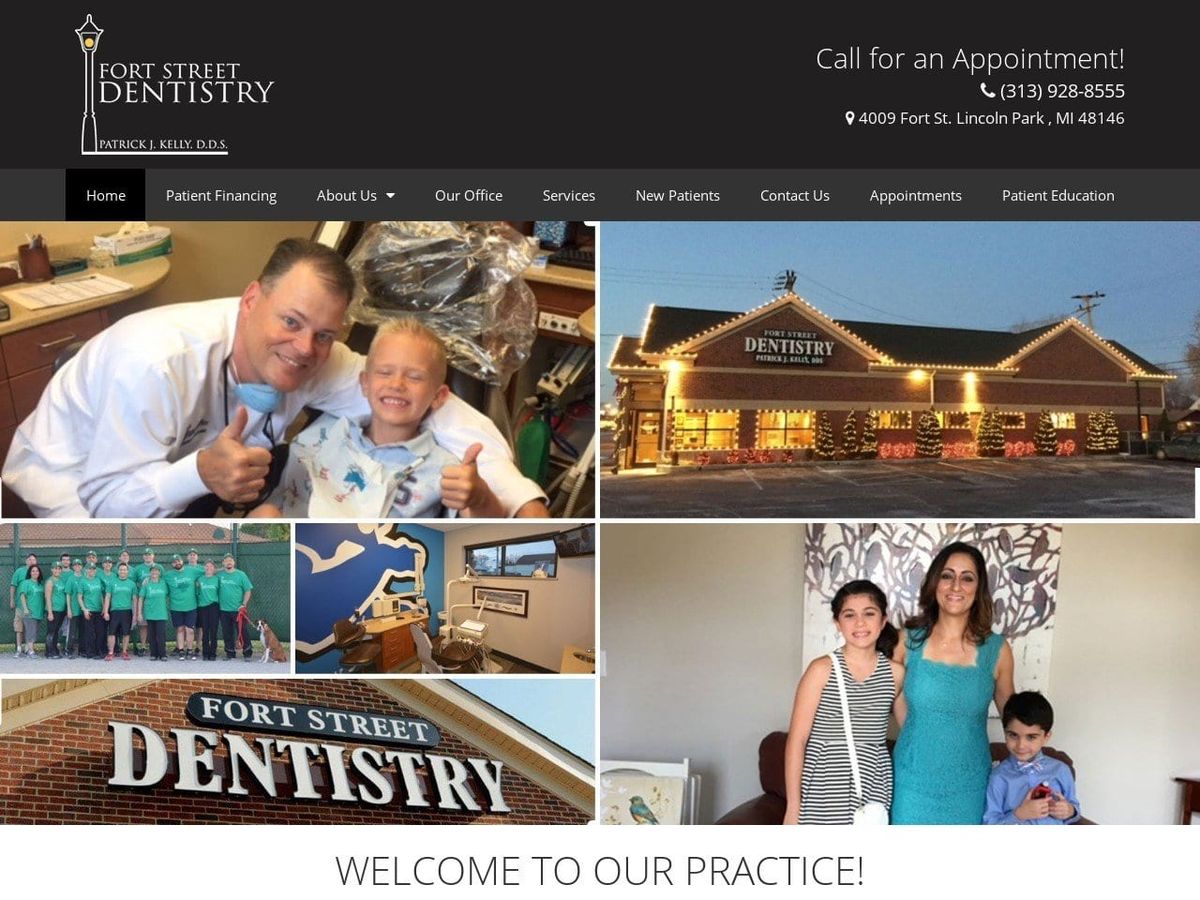 Fort Street Dentist Website Screenshot from kellydentist.com