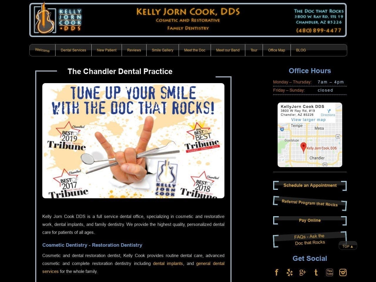 Kelly Jorn Cook DDS Website Screenshot from kellyjorncook.com